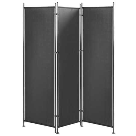 3-panelowy składany parawan pokojowy 160 x 170 cm czarny NARNI