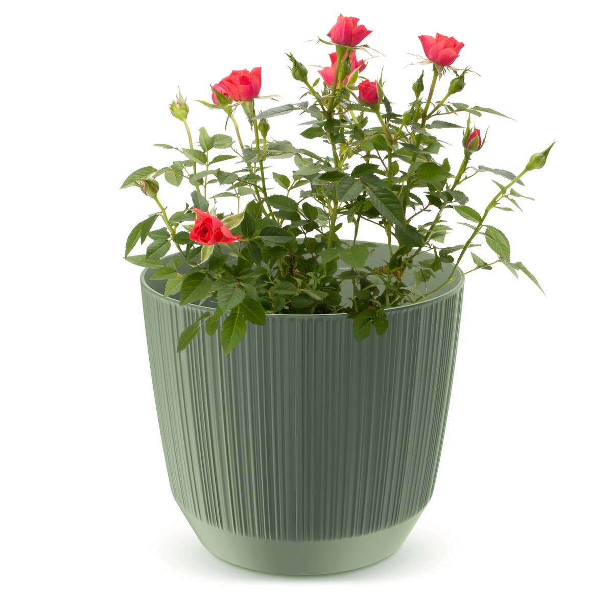 Doniczka Osłonka Domowa 19,5 Cm Ryfo Na Stół Parapet Do Domu Zielona