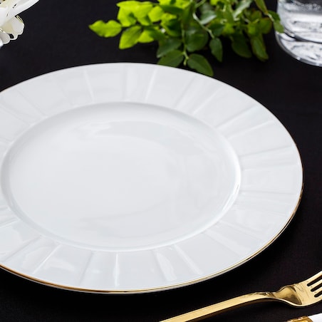Talerz płytki 27 cm Oktawa Złota 3610