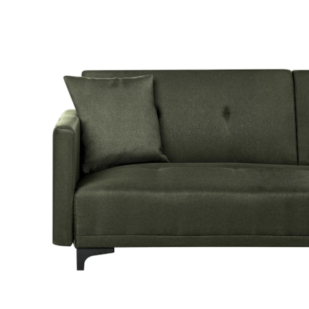 Sofa rozkładana LUCAN Ciemnozielony dla 3 osób