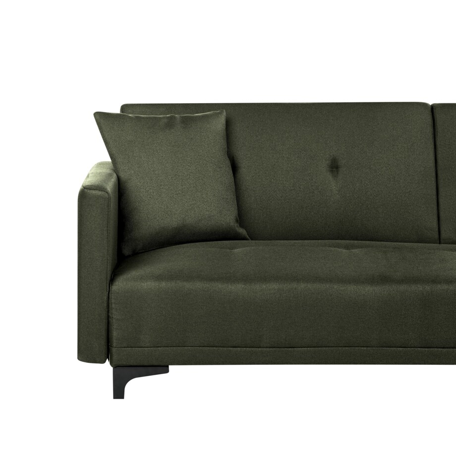Sofa rozkładana LUCAN Ciemnozielony dla 3 osób