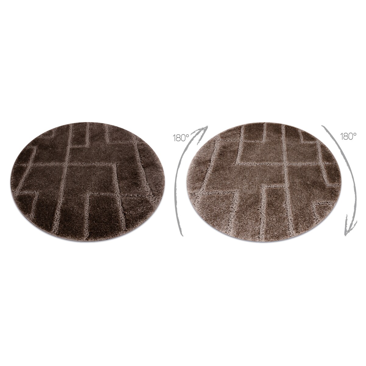 Dywan łazienkowy SUPREME koło LINES linie, koło 50 cm