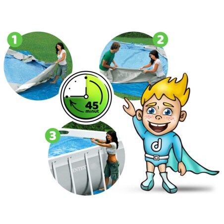 Basen stelażowy ogrodowy 400x200 Intex zestaw 9w1