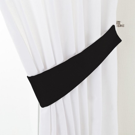 Podwiązka Victoria, black (czarny), 12 x 70 cm, Cotton Panama