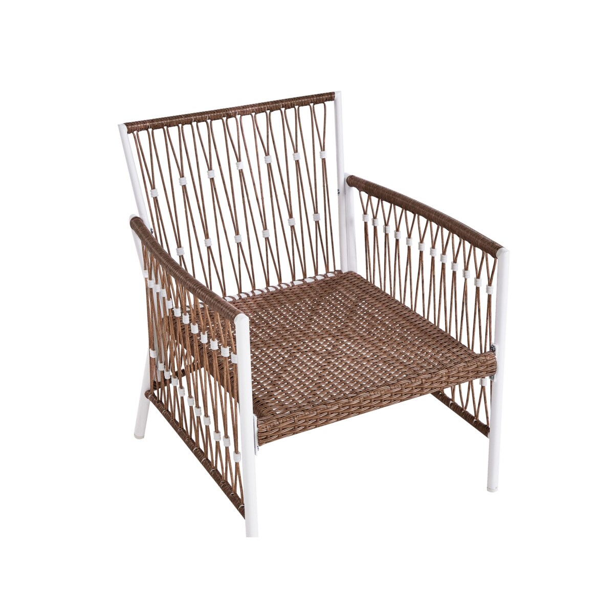 Zestaw mebli balkonowych z poduszkami LEVICO Metal Biały