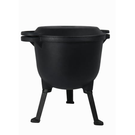 Kociołek żeliwny garnek na ognisko 2w1 emaliowany 10L grill ROSSNER