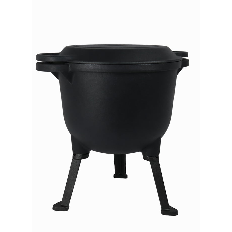 Kociołek żeliwny garnek na ognisko 2w1 emaliowany 10L grill ROSSNER