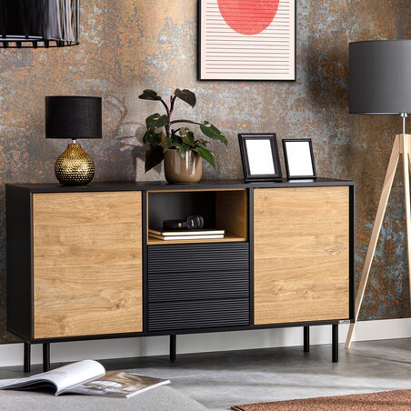 KONSIMO LOFTY Komoda loftowa na wysokich nóżkach