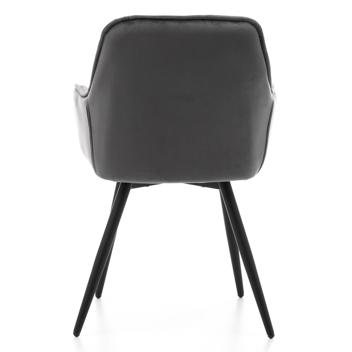 Krzesło tapicerowane pikowane do salonu jadalni welurowe SIENA szare