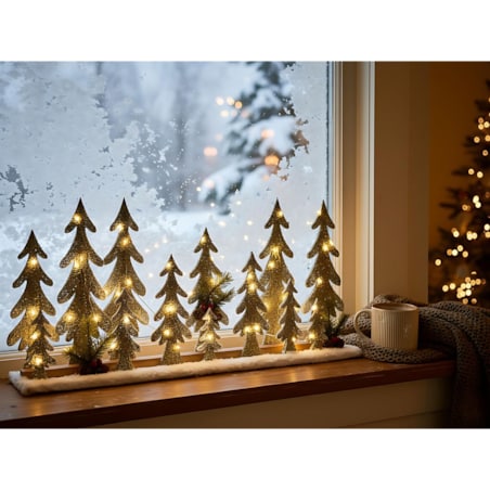 Dekoracja świąteczna LED ORIVESI Choinka 30 cm Jasnobrązowy