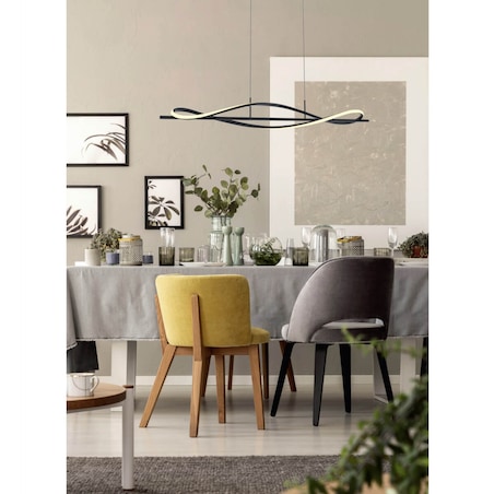 Zwisająca lampa Domenico MD3544-1-3BT Zumaline LED 30W 3000K ściemniacz czarny