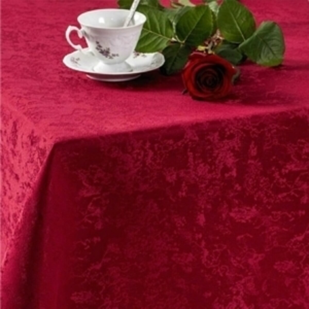 Obrus plamoodporny Marmurek bordo - 120x120 cm - bordowy