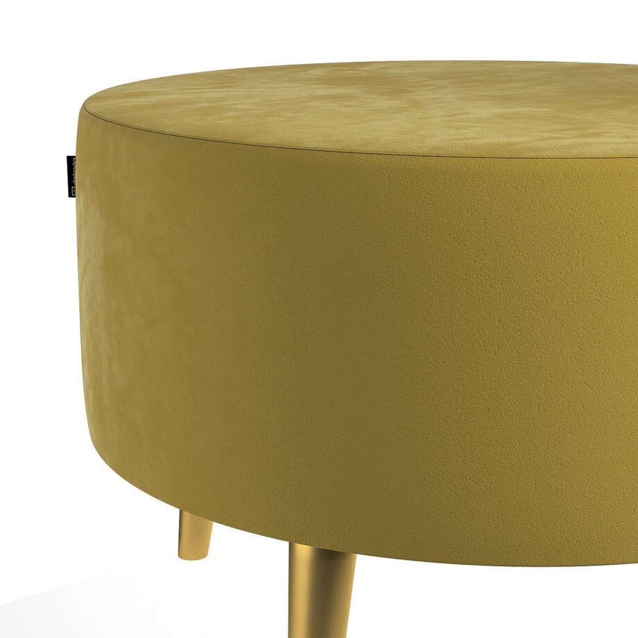 Podnóżek okrągły Velvet, oliwkowy zielony, Ø60 x 40 cm, Velvet