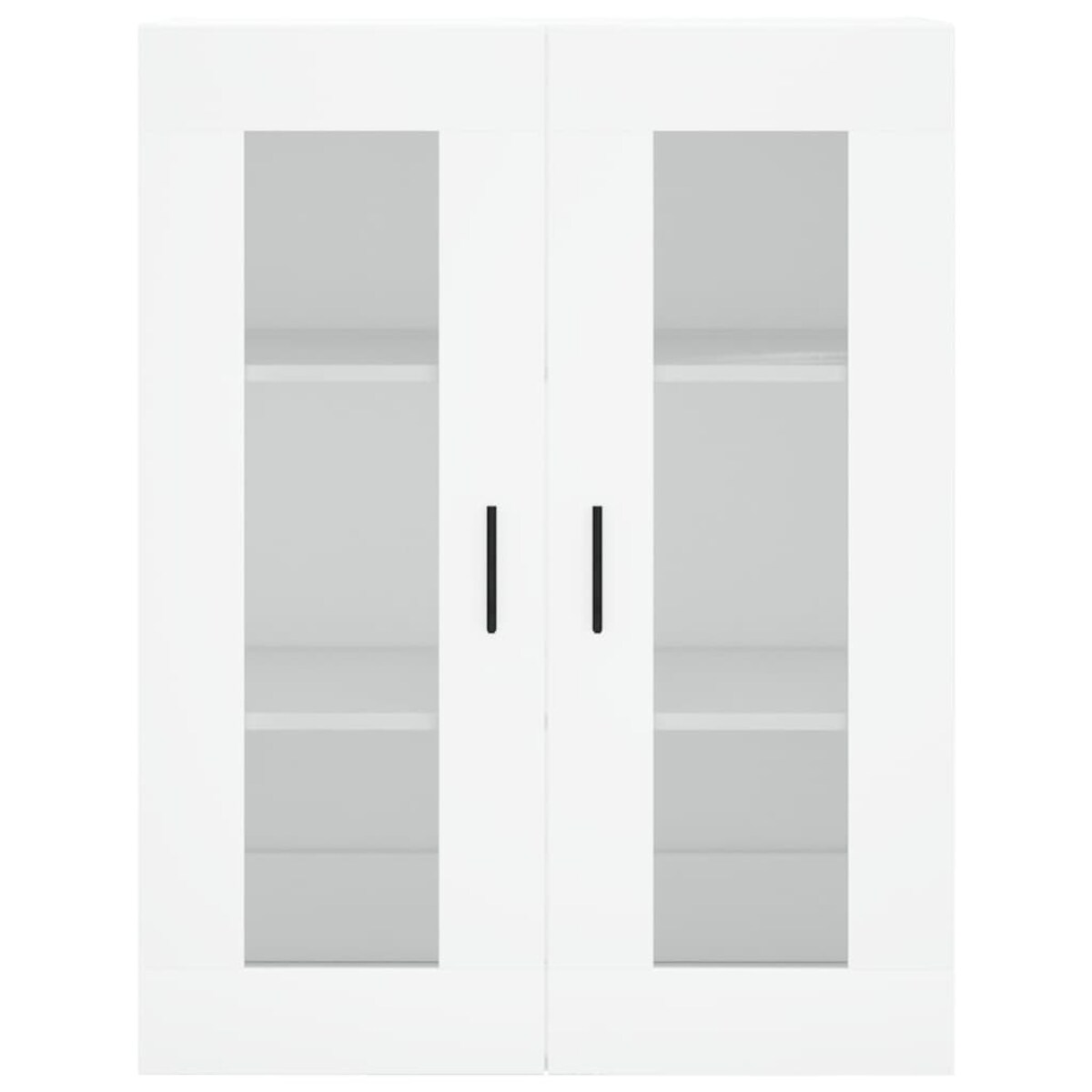 vidaXL Witrynka, biała, 69,5x34x180 cm, materiał drewnopochodny