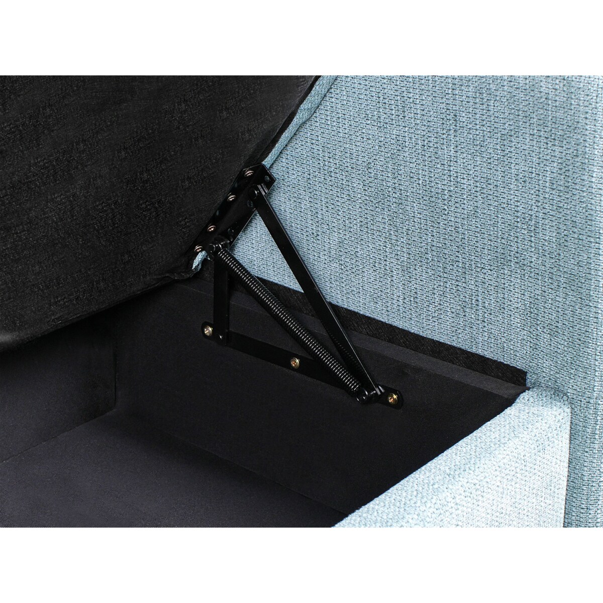 Sofa 2-osobowa z pojemnikiem niebieska MARE