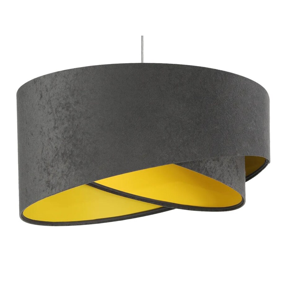 Lampa wisząca GEMSTONE GRAY grafitowa/żółta