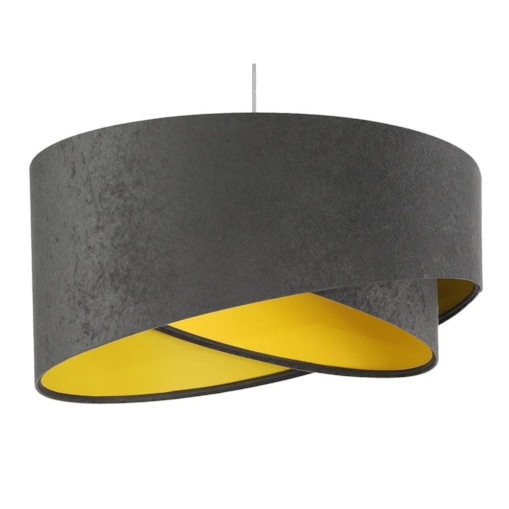 Lampa wisząca GEMSTONE GRAY grafitowa/żółta