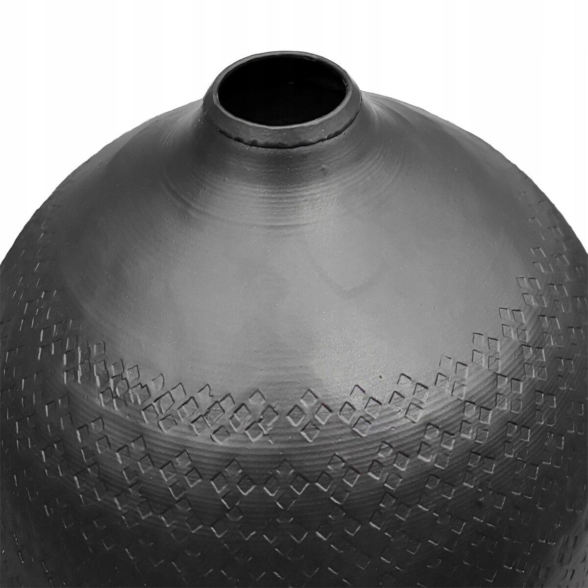WYSOKI WAZON PODŁOGOWY 48cm CZARNY loftowy metalowy do salonu na gałęzie