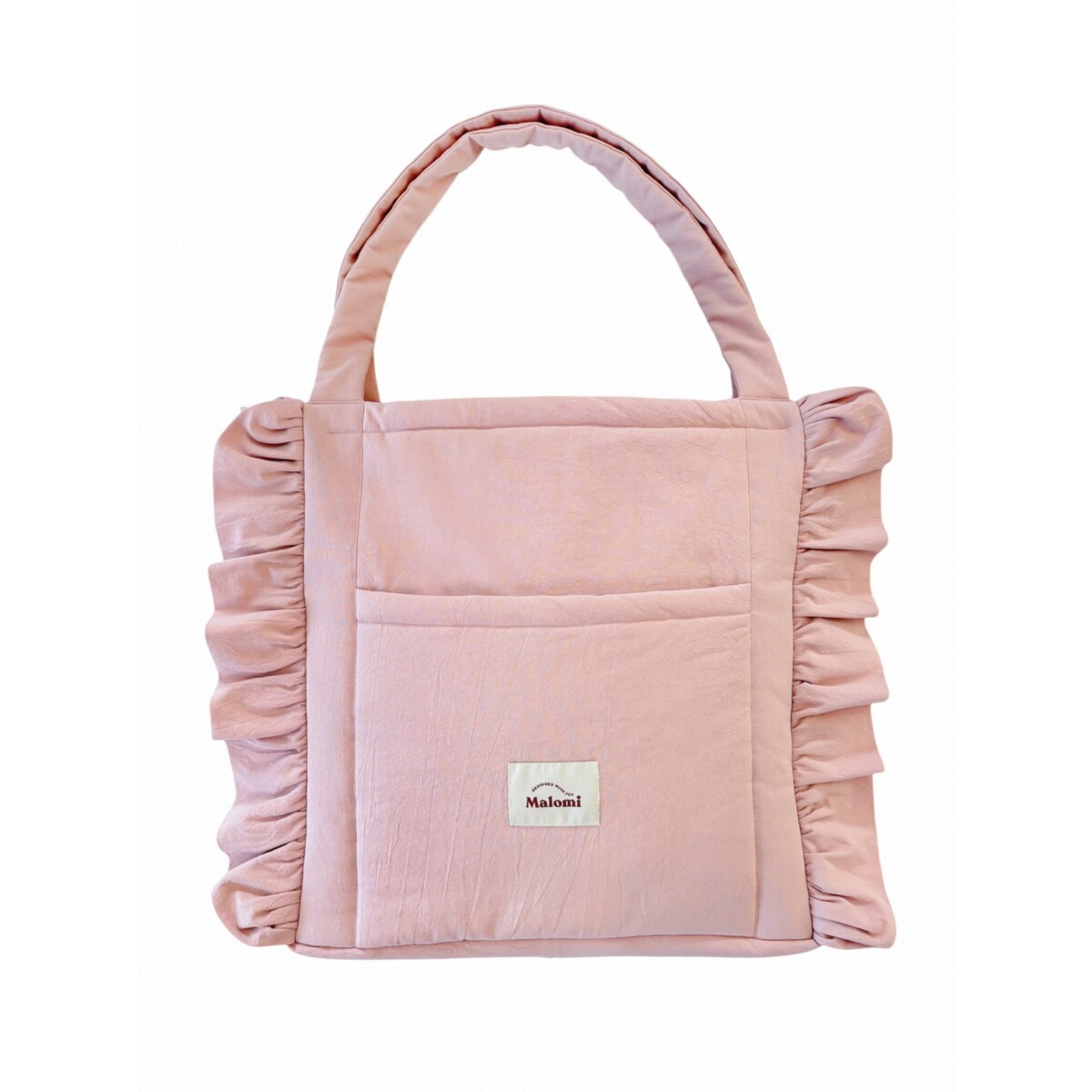 Torba shoper z falbanką pink