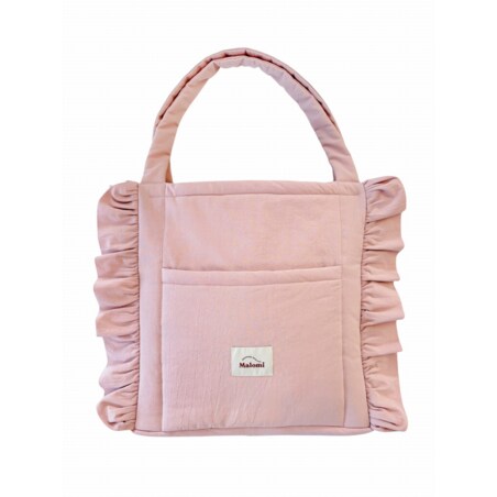 Torba shoper z falbanką pink