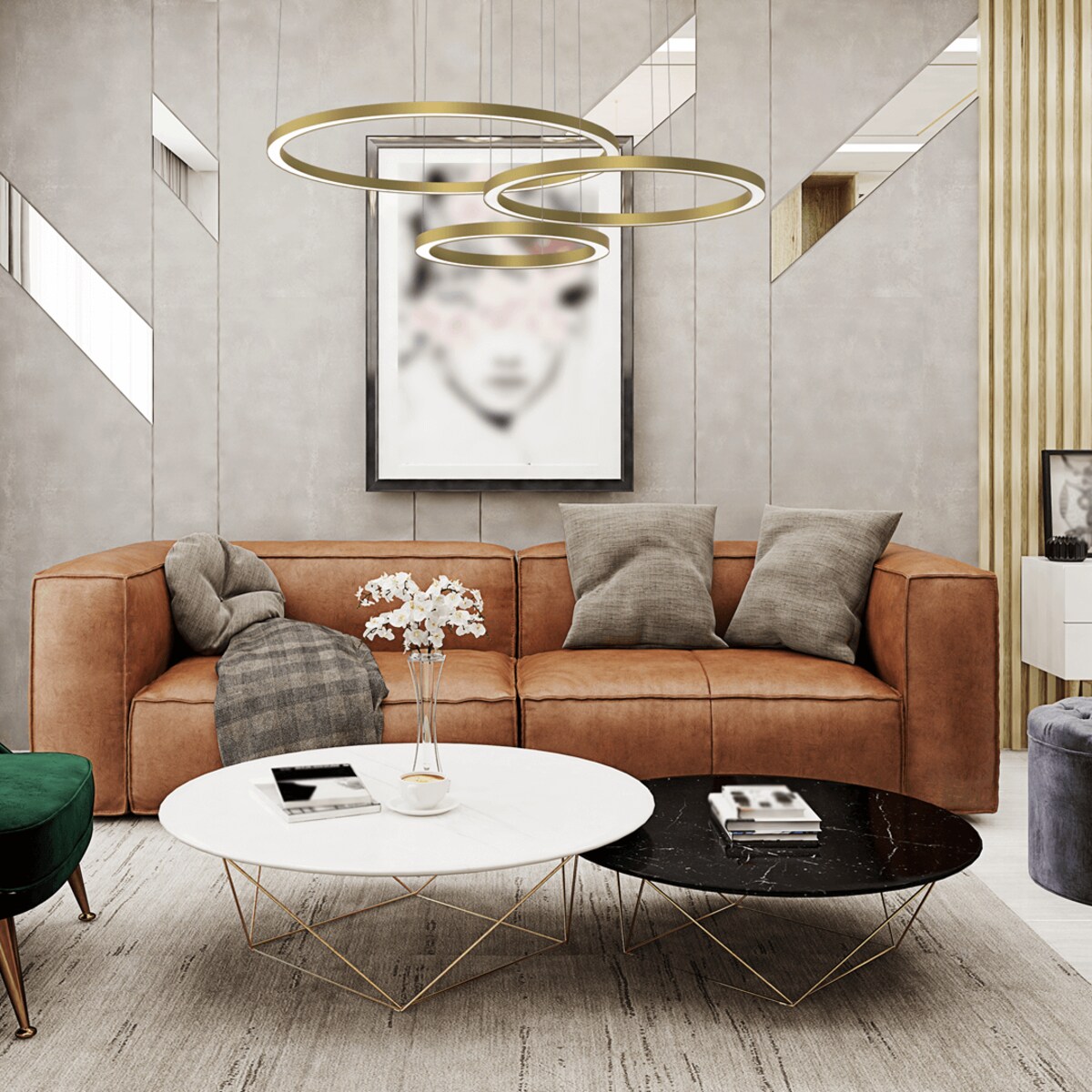 Lampa wisząca Galaxia ML8790 LED 85W nad stół złota