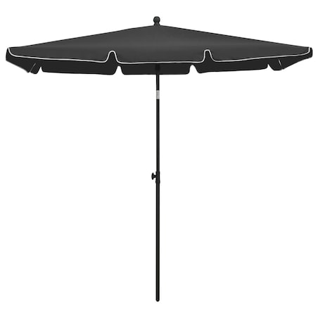 vidaXL Parasol ogrodowy na słupku, 210x140 cm, antracytowy