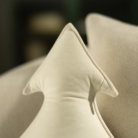 Poduszka Choinka 38x40cm, śmietankowa biel, 38x40x8cm, Velvet