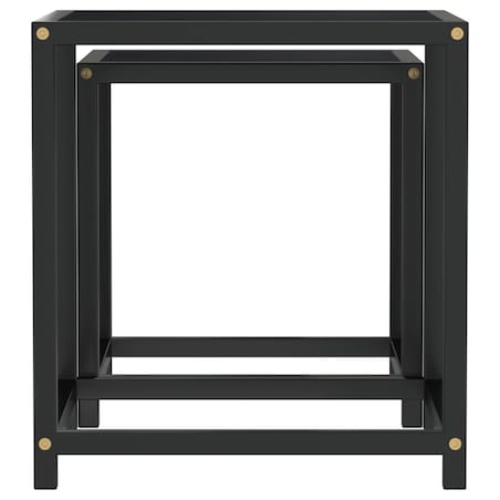 vidaXL Stoliki herbaciane, 2 szt., MDF, czarne