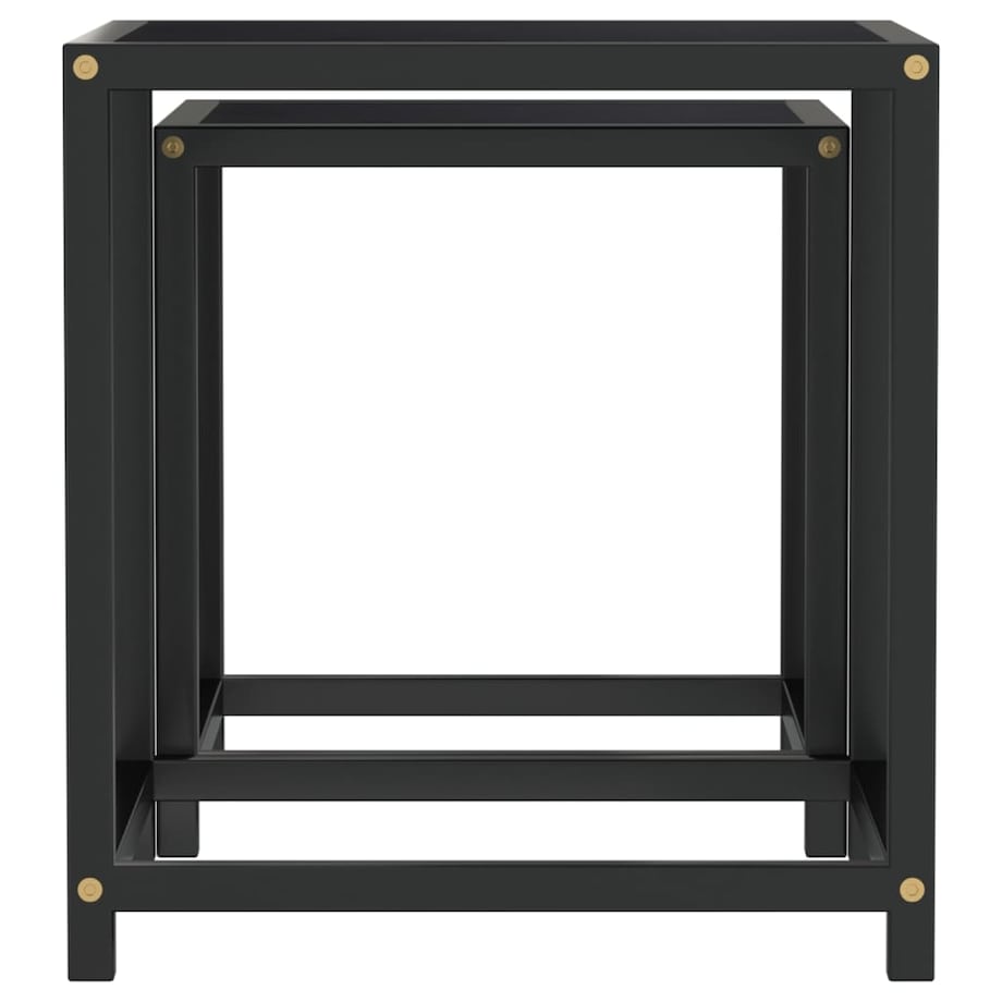 vidaXL Stoliki herbaciane, 2 szt., MDF, czarne