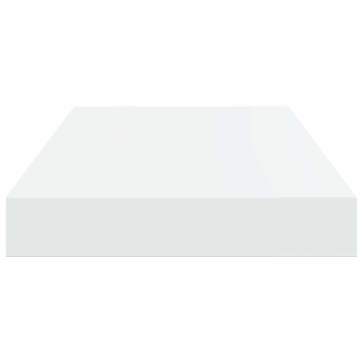 vidaXL Półki ścienne, 2 szt., białe, wysoki połysk, 40x23x3,8 cm, MDF