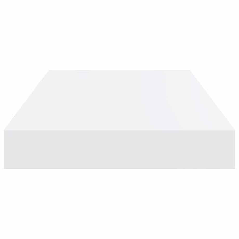 vidaXL Półki ścienne, 2 szt., białe, wysoki połysk, 40x23x3,8 cm, MDF