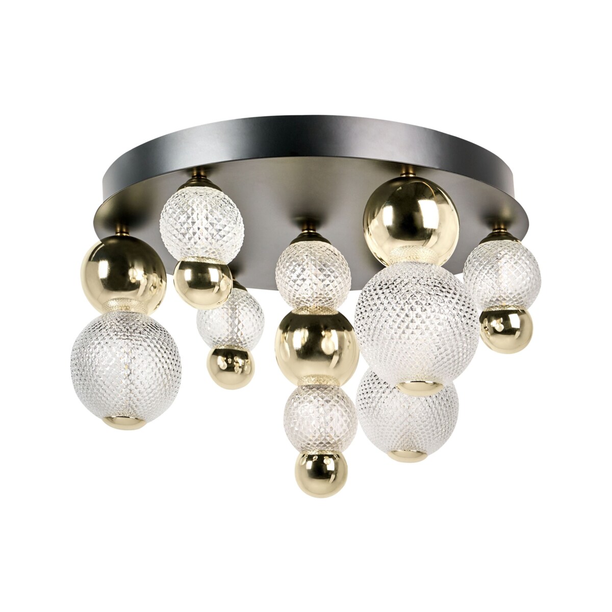 Lampa sufitowa LED SORA Szkło Złoty