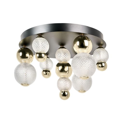 Lampa sufitowa LED SORA Szkło Złoty