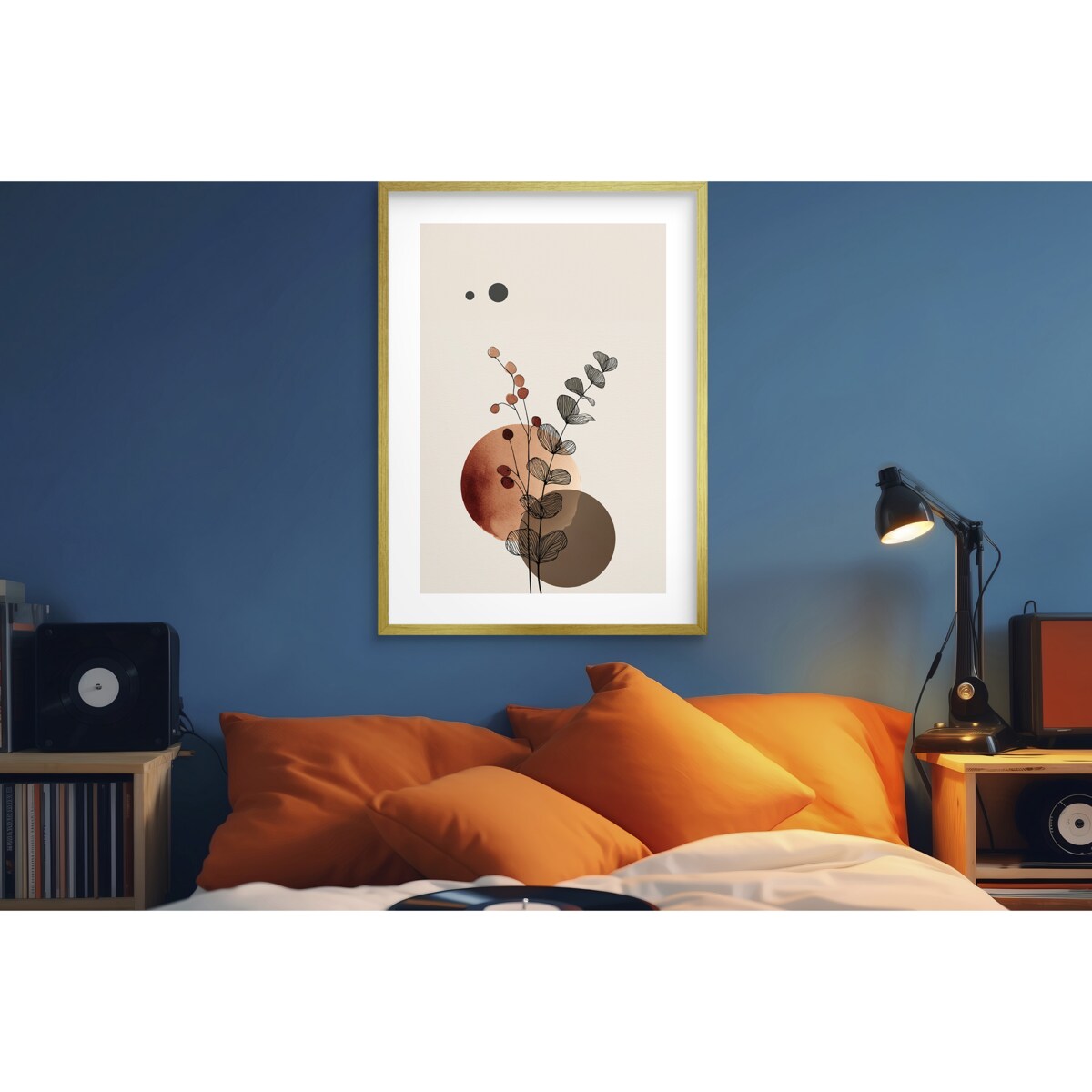 Beżowe Plakaty na ścianę Obrazy ścienne do salonu sypialni 50x70