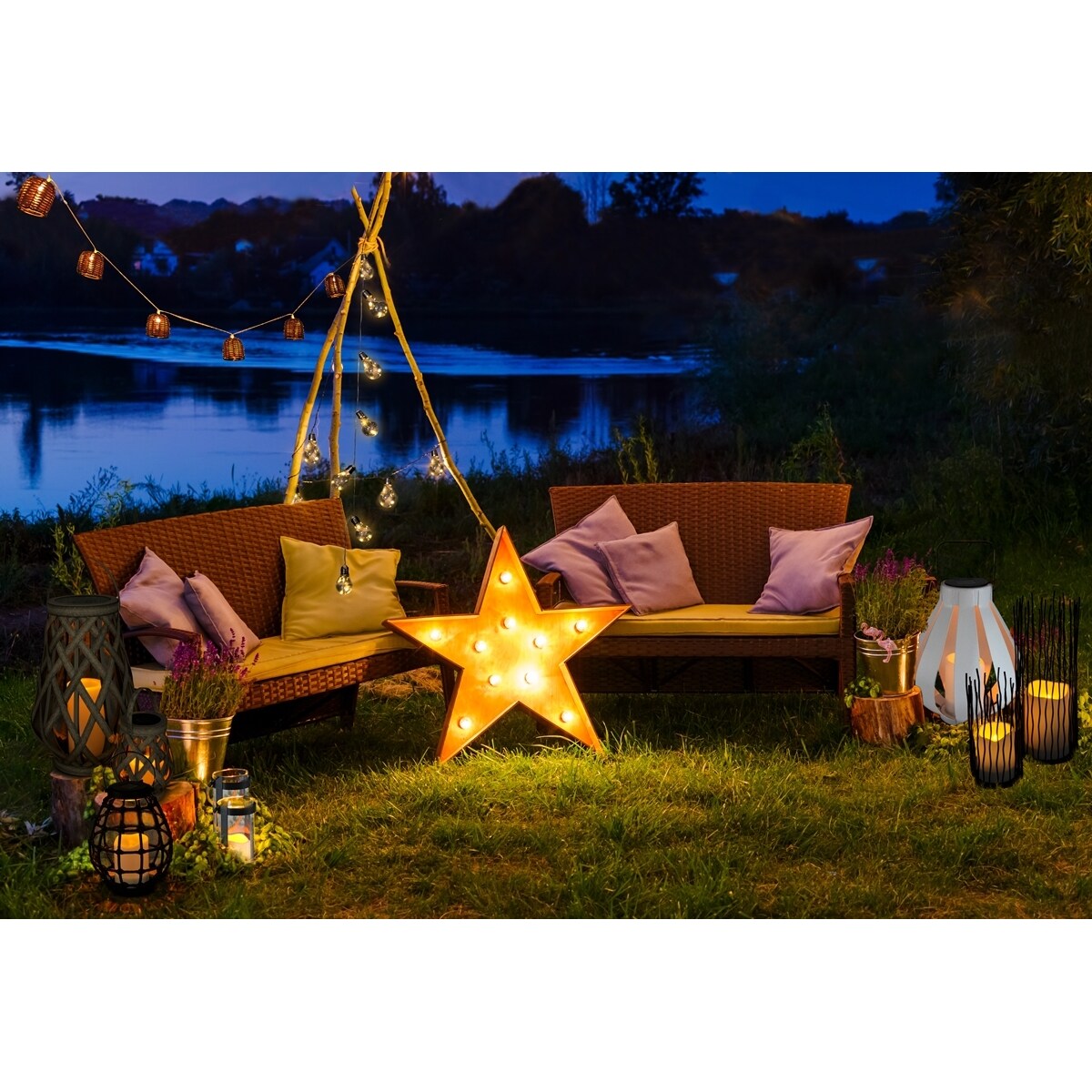 Solarny lampion ogrodowy Koge 313249 LED czujnik zmierzchu czarna