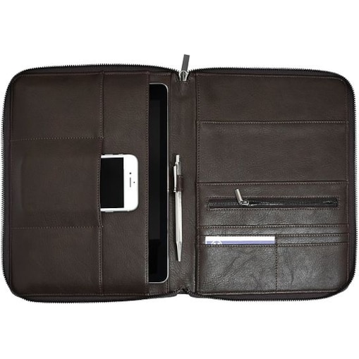 Etui na dokumenty i telefon Stackers brązowe