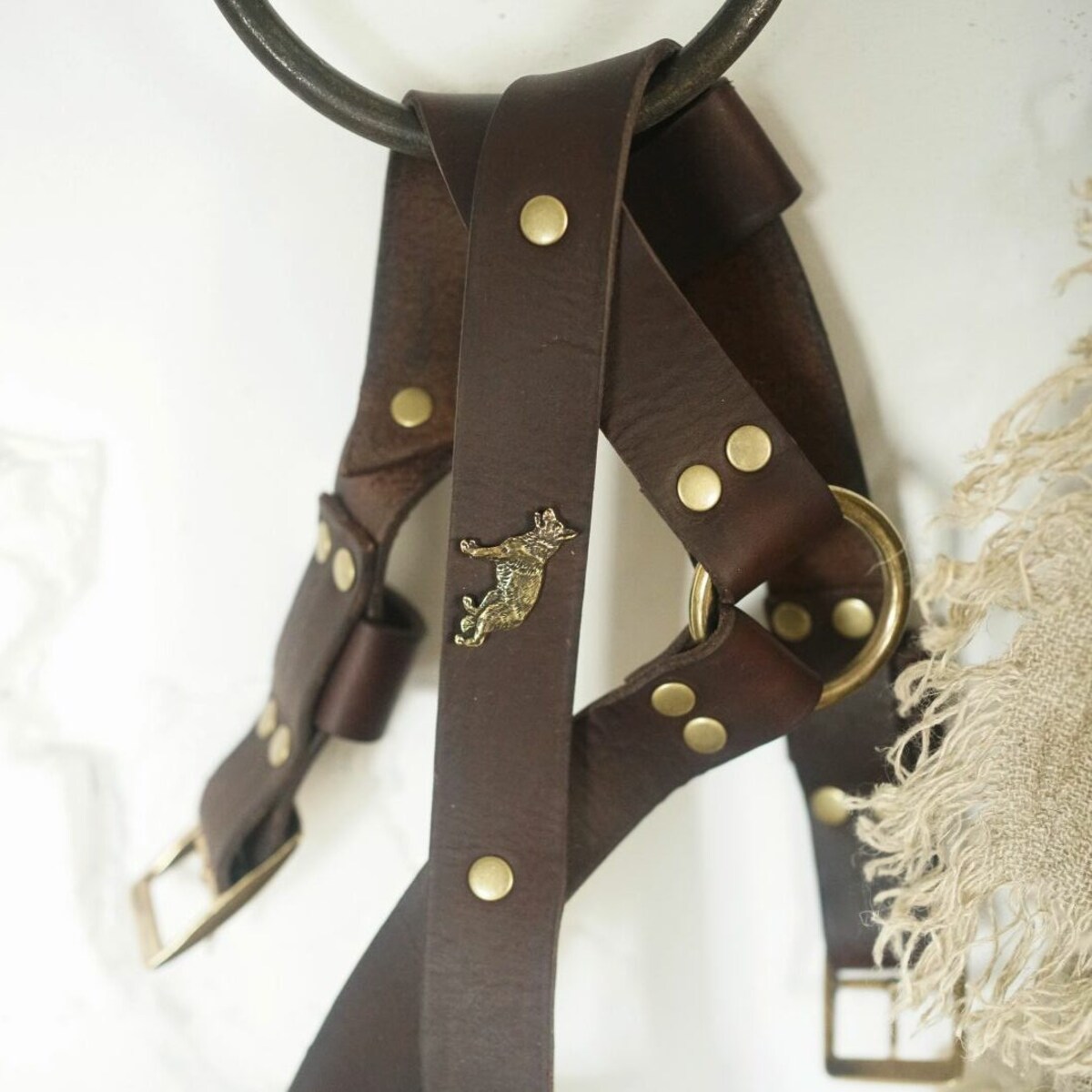 SZELKI NORWESKIE, SZELKI SKÓRZANE DLA PSA - ROZMIAR M