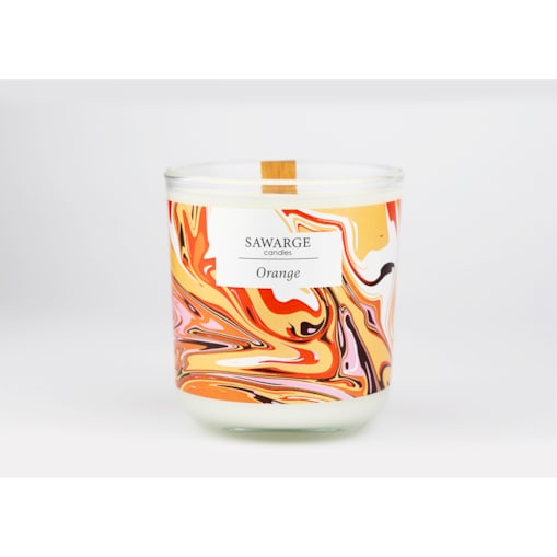 Świeca Zapachowa Sojowa / Drewniany Knot /40h/ Pomarańcza 200g