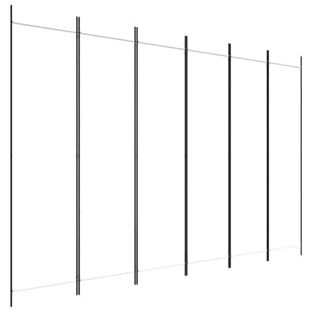 vidaXL Parawan 6-panelowy, biały, 300 x 200 cm, tkanina