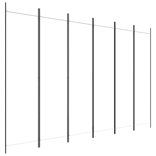 vidaXL Parawan 6-panelowy, biały, 300 x 200 cm, tkanina