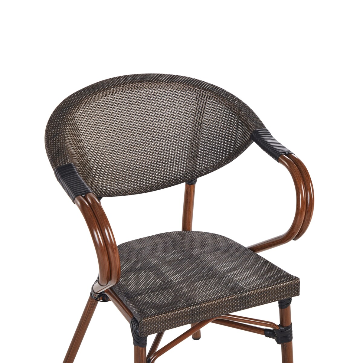 Zestaw 4 krzeseł ogrodowych CASPRI II Metal Szary