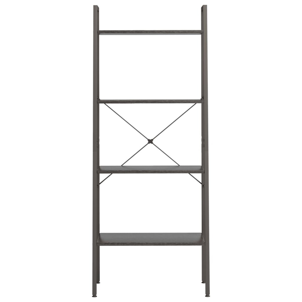 vidaXL Regał drabina z 4 półkami, czarny, 56x35x140 cm