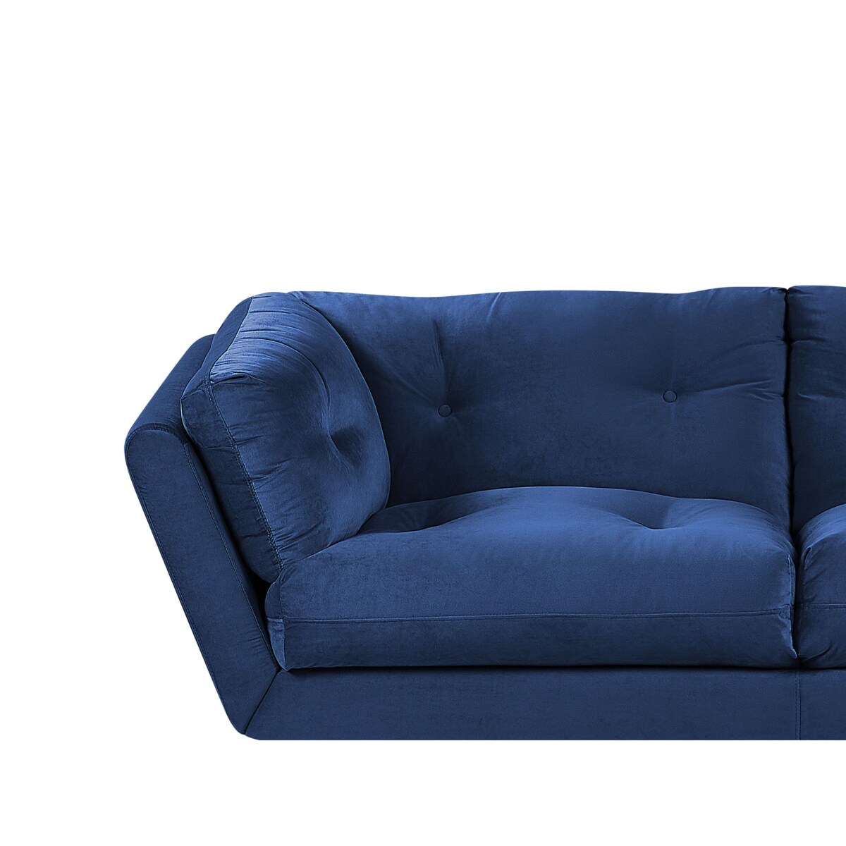 Sofa 3-osobowa welurowa niebieska LENVIK