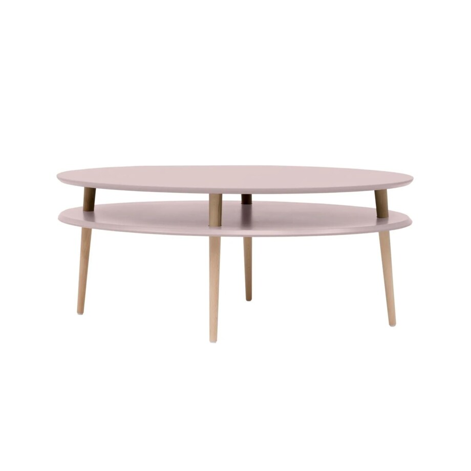 Ława owalna OVO HIGH 110x70 różowa