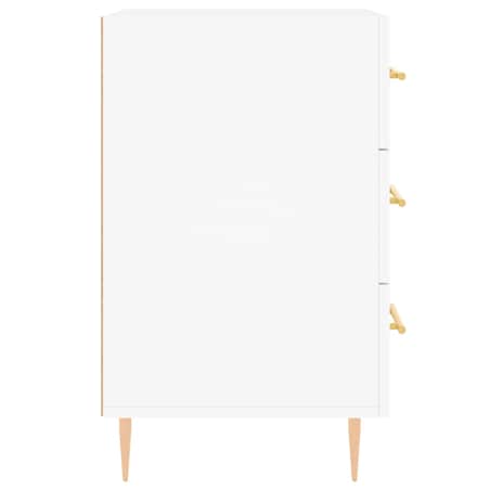 vidaXL Szafka nocna, biała, 40x40x66 cm, materiał drewnopochodny