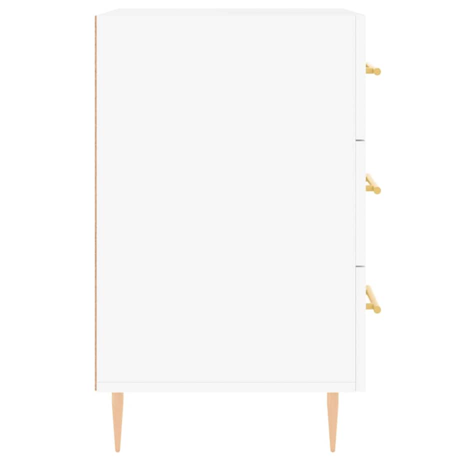 vidaXL Szafka nocna, biała, 40x40x66 cm, materiał drewnopochodny