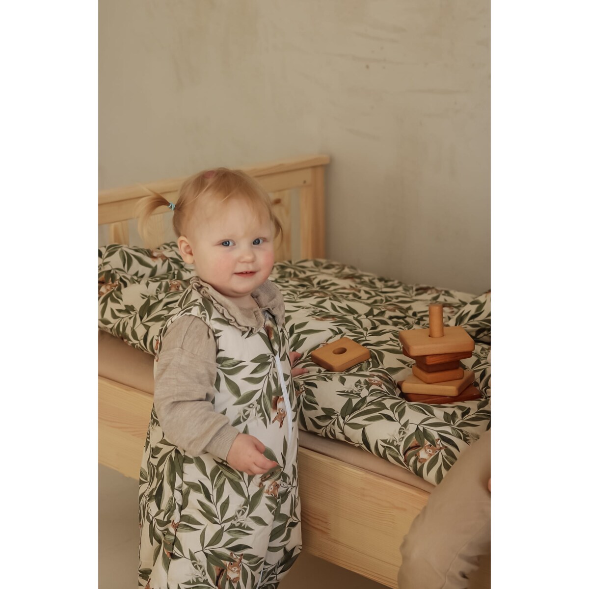 Śpiworek do spania z nogawkami woodland - S