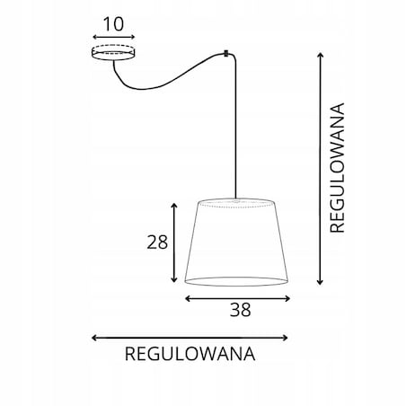 Lampa sufitowa żyrandol lampa wisząca z abażurem stożek SOUL
