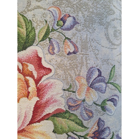 Poszewka Na Poduszkę Jasiek 45X45 Cm Żakardowa Dekoracyjna Ozobna Piwonie