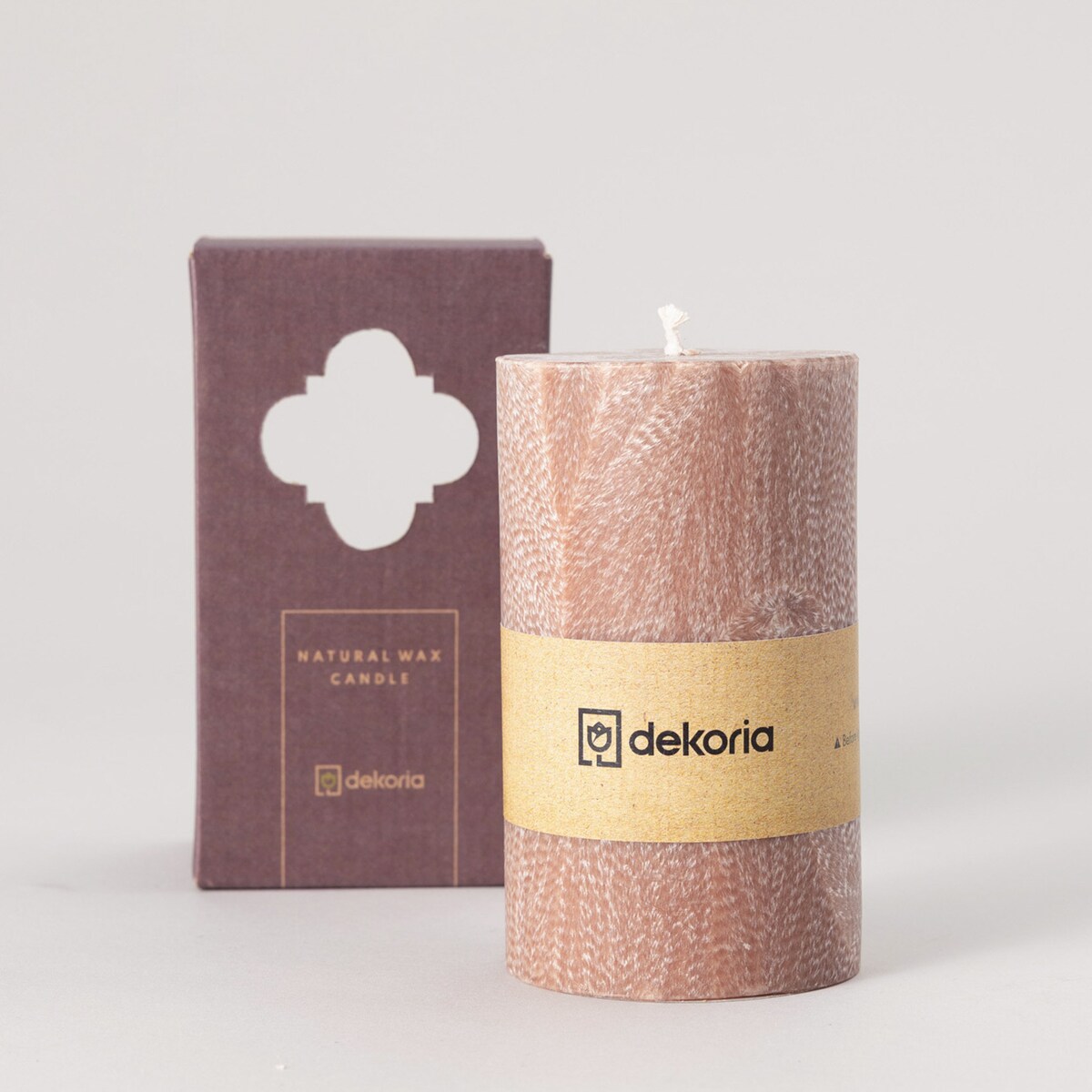 Świeca zapachowa palmowa walec Old Pink, 7,5x7,5x13 cm